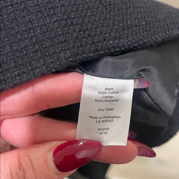 NWT Talbots Jackie black zip up collar blazer jacket boucle texture fully lined - Picture 7 of 7